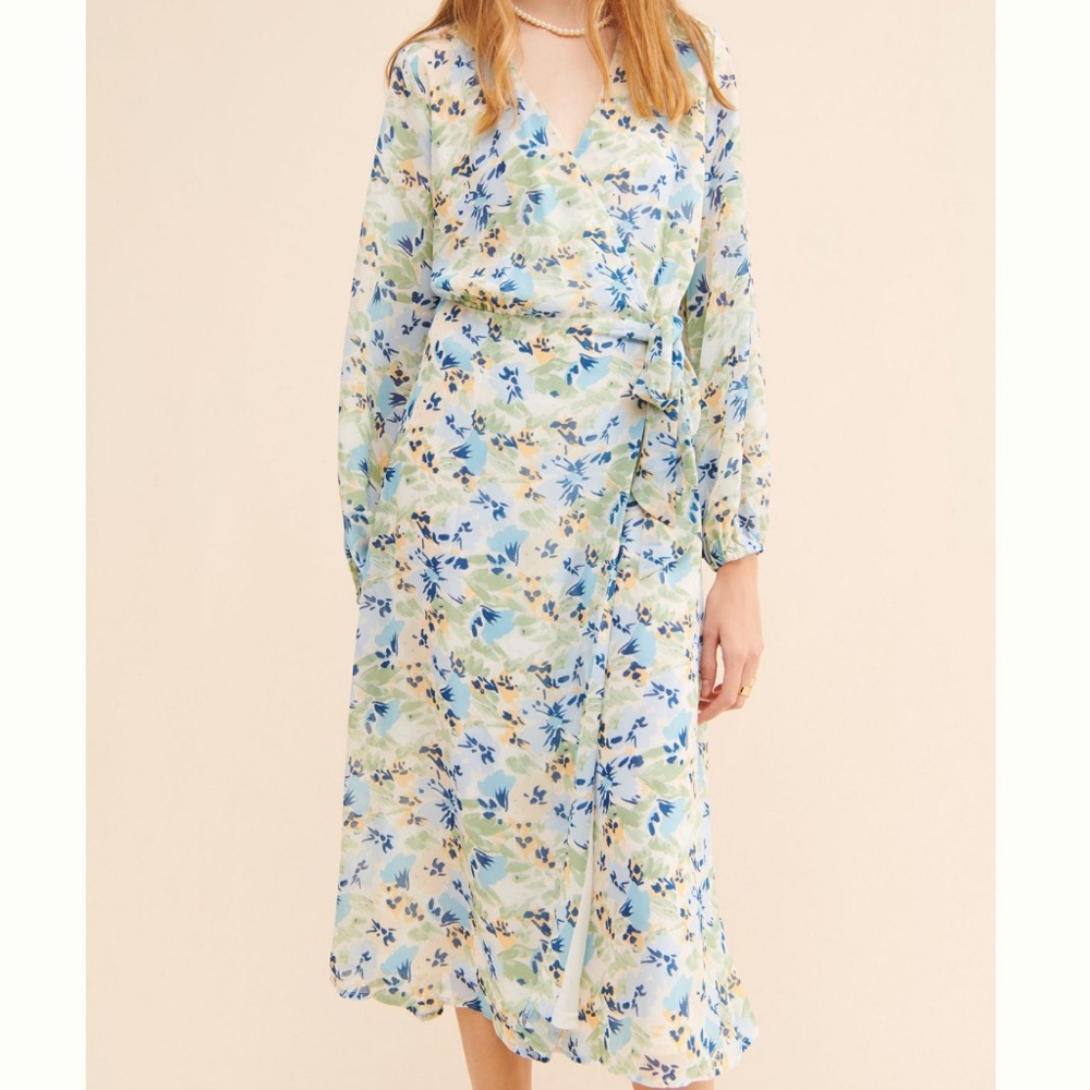 Ichi | Adiline Wrap Midi Dress